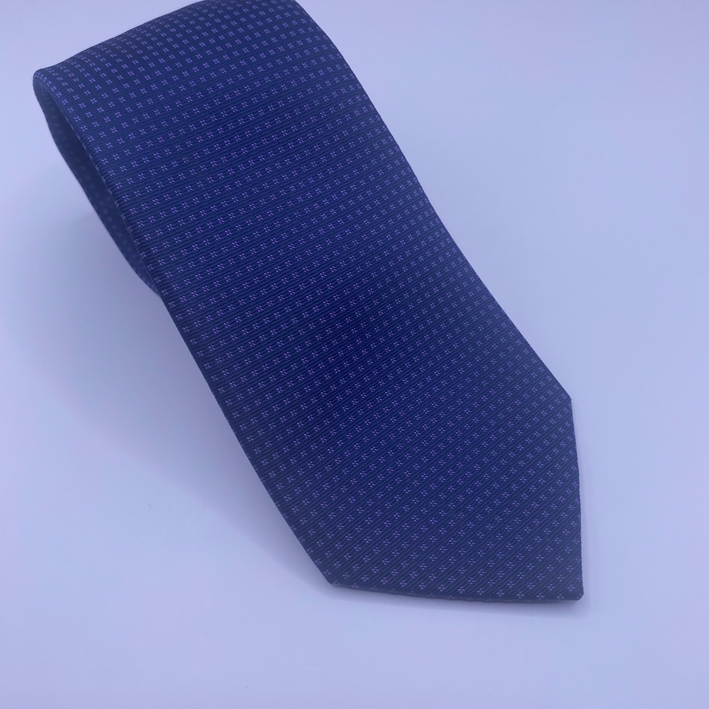 Navy Patterned Men's Tie